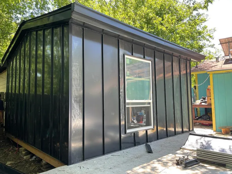 Black standing seam metal wall panels for Metal Roof Installation in Sandy Springs